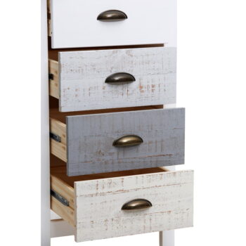 Vysoká bielo-sivá komoda so 4 zásuvkami Marckeric Romantica, 46 × 80 cm – Obrázok 9