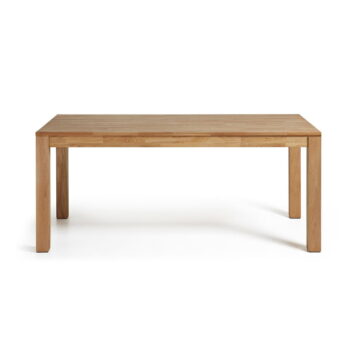 Jedálenský rozkladací stôl z dubového dreva Kave Home, 180 x 90 cm - Image 2
