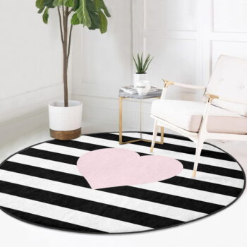 Čierno-biely detský koberec ø 100 cm Comfort – Mila Home - Image 2