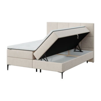 Béžová boxspring posteľ s úložným priestorom 160x200 cm Bufo - MESONICA - Image 2