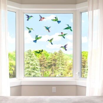 Súprava samolepiek na okno 20 ks 40x60 cm Hummingbirds - Ambiance - Image 6