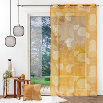 Žltá voálová záclona 140x280 cm Esquisse – douceur d'intérieur - Image 3