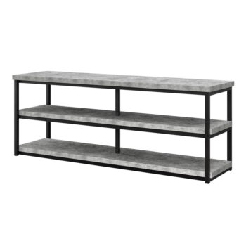 Sivý TV stolík v dekore betónu 160x64 cm Ashlar - Støraa – Obrázok 2