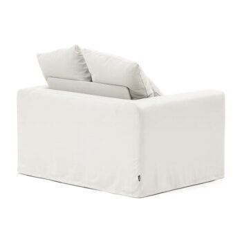 Biele ľanové kreslo Nora – Kave Home - Image 3