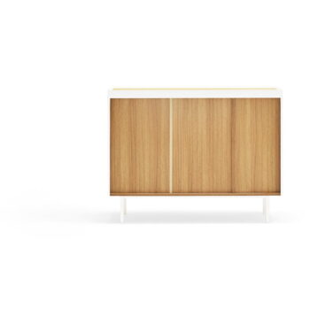 Biela nízka komoda v dekore duba 110x85 cm Arista – Teulat - Image 8