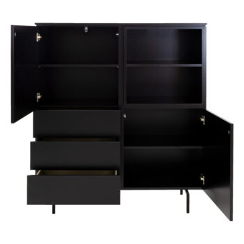 Čierna vysoká komoda 120x133 cm Plain – Tenzo - Image 3