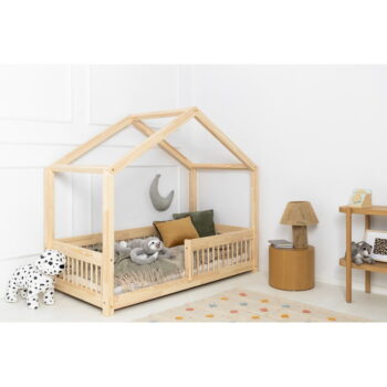 Domčeková detská posteľ z borovicového dreva v prírodnej farbe 80x180 cm Mila RMW – Adeko – Obrázok 2
