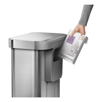 Pedálový oceľový odpadkový kôš 55 l - simplehuman – Obrázok 6