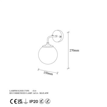 Nástenné svietidlo v zlatej farbe Horn – Opviq lights - Image 6