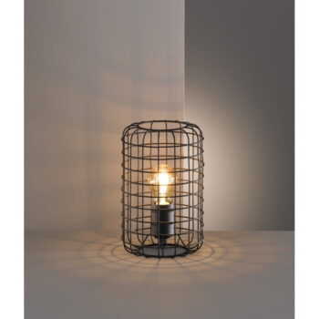 Čierna stolová lampa s kovovým tienidlom (výška  25 cm) Justin – Fischer & Honsel - Image 5
