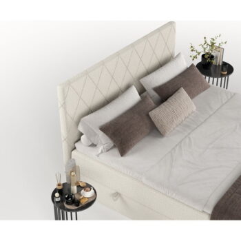 Béžová boxspring posteľ s úložným priestorom 160x200 cm Gwen – Maison de Rêve - Image 11