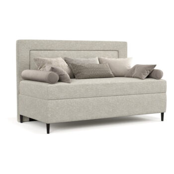 Sivobéžová čalúnená jednolôžková posteľ 80x200 cm Albumy – Maison de Rêve – Obrázok 11