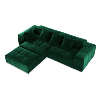 Zelená zamatová rohová pohovka (variabilná) Rome Velvet - Cosmopolitan Design – Obrázok 3