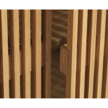 Skrinka v dekore duba v prírodnej farbe 95x140 cm Tiber – Unique Furniture - Image 4
