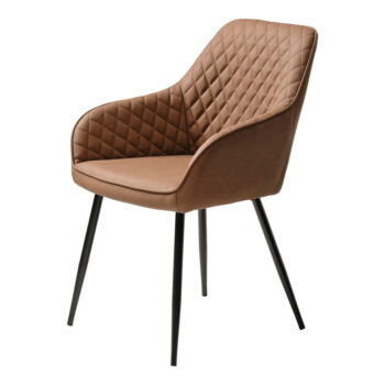 Jedálenská stolička z imitácie kože v tehlovej farbe Milton – Unique Furniture