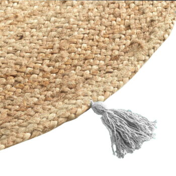 Okrúhly koberec v bielo-prírodnej farbe ø 120 cm Shira – douceur d'intérieur - Image 5