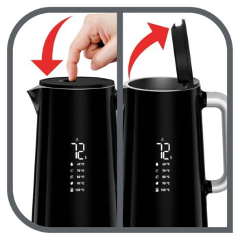 Čierna rýchlovarná kanvica 1,7 l KO851830 – Tefal – Obrázok 3
