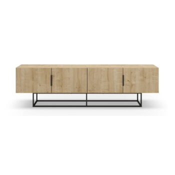 TV stolík v dekore duba v prírodnej farbe 200x55 cm Titan – Marckeric