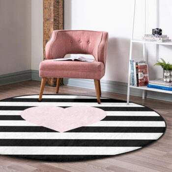 Čierno-biely detský koberec ø 100 cm Comfort – Mila Home - Image 3