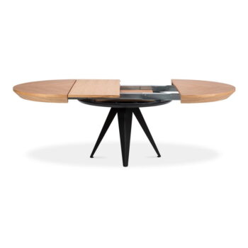 Rozkladací stôl s čiernymi kovovými nohami Windsor & Co Sofas Magnus, ø 120 cm - Image 10
