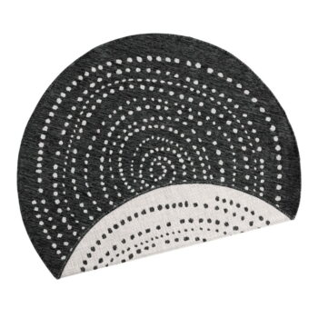 Čierny vonkajší koberec NORTHRUGS Bali, ø 140 cm - Image 3