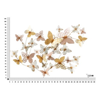 Kovová nástenná dekorácia 132x95.5 cm Butterflies - Mauro Ferretti - Image 5