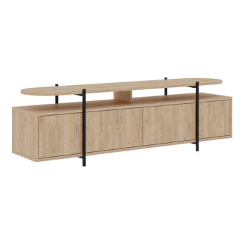 TV stolík v dekore duba v prírodnej farbe 160x48 cm Hinoa – Marckeric - Image 2