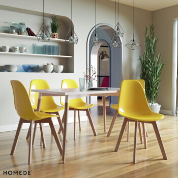 Jedálenský stôl s bielou doskou 80x120 cm Elle – Homede - Image 10