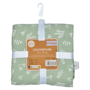 Zelená mušelínová detská deka 75x75 cm – Bébé Douceur – Obrázok 4
