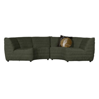 Zelená zamatová variabilná rohová pohovka Bag – WOOOD - Image 3