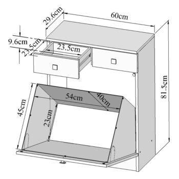 Biela nízka kúpeľňová skrinka 60x82 cm Combi - TemaHome – Obrázok 2