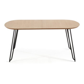Rozkladací jedálenský stôl v dekore duba v prírodnej farbe 90x140 cm Novac – Kave Home – Obrázok 9