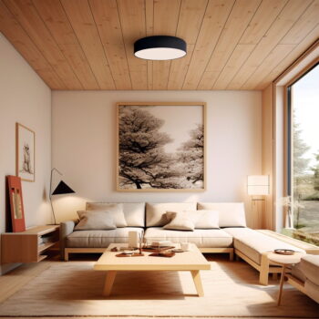 Čierne LED stropné svietidlo ø 40 cm – SULION - Image 2