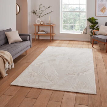 Krémovobiely umývateľný koberec z recyklovaných vlákien 160x230 cm Flores – Think Rugs - Image 4