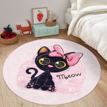 Ružový detský koberec ø 80 cm Comfort – Mila Home - Image 7