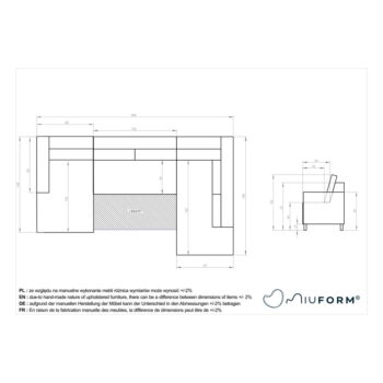 Tyrkysovomodrá zamatová rozkladacia pohovka do "U" Miuform Stylish Stan, pravý roh - Image 9