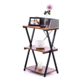 Pracovný stôl s doskou v dekore orechového dreva 30x50 cm Hexe – Homede – Obrázok 5