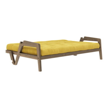 Žltá menčestrová rozkladacia pohovka 204 cm Grab - Karup Design - Image 7