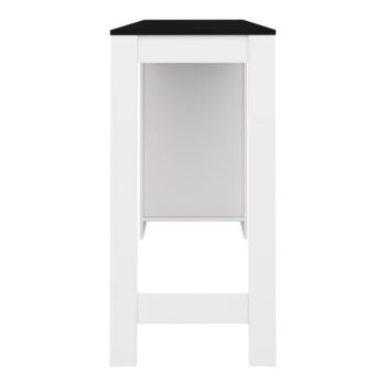 Biely barový stôl s čiernou doskou 115x50 cm Aravis - TemaHome - Image 4