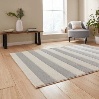 Svetlosivý koberec 80x150 cm Cove Stripe – Catherine Lansfield – Obrázok 2