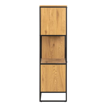Čierna knižnica v dekore duba 85x141 cm Swindon - Actona – Obrázok 4