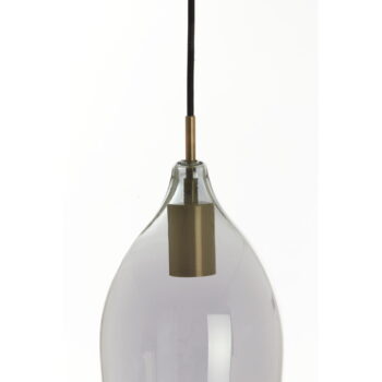 Tmavosivé/v bronzovej farbe závesné svietidlo so skleneným tienidlom ø 17 cm Lukaro – Light & Living - Image 7