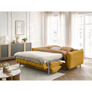Žltá rozkladacia pohovka 214 cm Ernest – Bobochic Paris – Obrázok 3