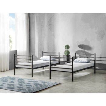 Čierna poschodová detská posteľ 90x190 cm R10 – Kalune Design - Image 3