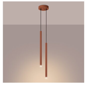 Závesné svietidlo v tehlovej farbe ø 15 cm Fideus – Nice Lamps – Obrázok 2