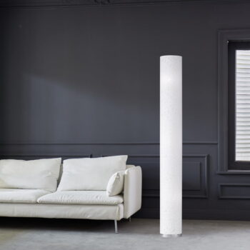Biela stojacia lampa s textilným tienidlom (výška  156 cm) Thor – Fischer & Honsel - Image 4