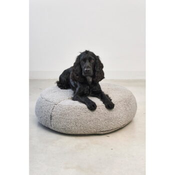 Tmavosivý pelech pre psa z materiálu buklé ø 90 cm Senso Pouffe Graphite M/L – MiaCara – Obrázok 7