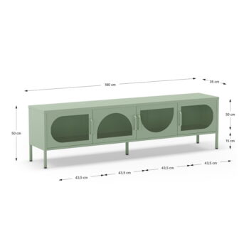 TV stolík v mentolovej farbe 180x50 cm Tayra – Marckeric – Obrázok 7