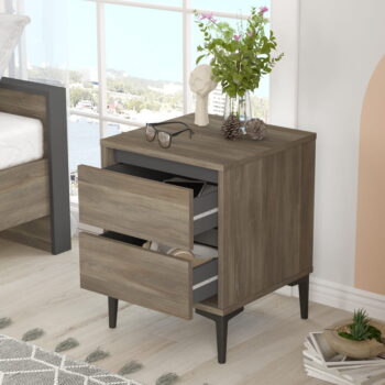 Hnedý nočný stolík Elegance – Kalune Design – Obrázok 4