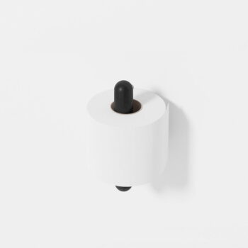 Čierny nástenný držiak na toaletný papier z dubového dreva Wireworks Yoku – Obrázok 5
